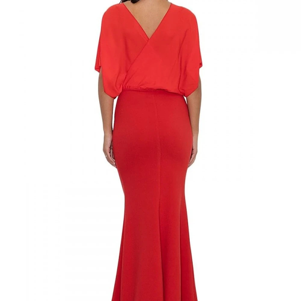 Fitted Long Dress with Transparent Top