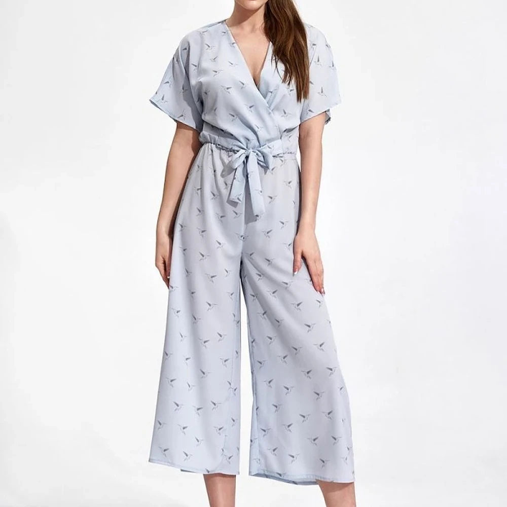 Women's Jumpsuit with Kimono Sleeves