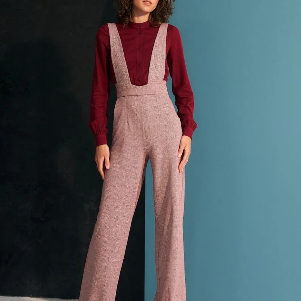 High-Waisted Jumpsuit with Wide Legs