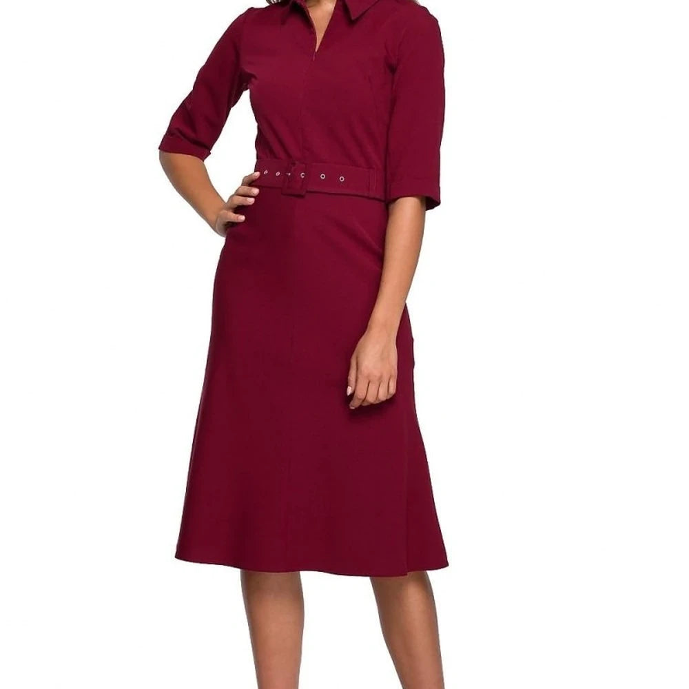 Classic Day Dress with Belt