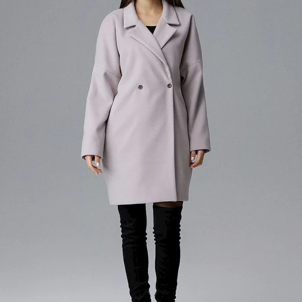 Loose Kimono Sleeve Double-Breasted Coat
