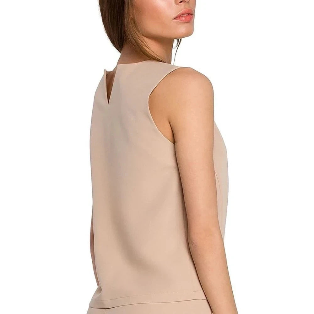 Sleeveless Trapeze Blouse