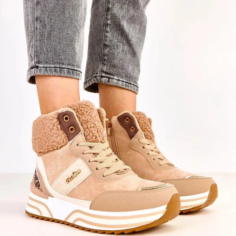 Women's Suede-Like Sport Shoes with Fur Lining