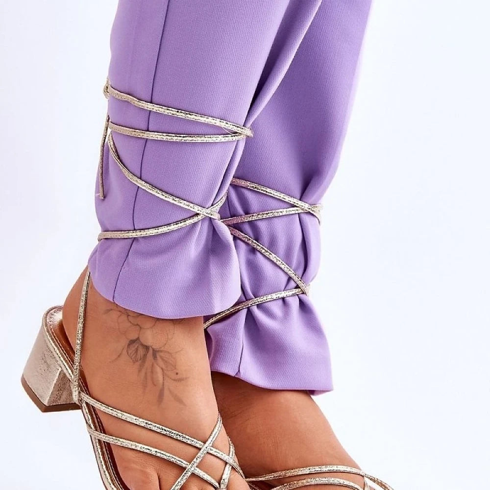 Strappy Sandals with Calf Binding
