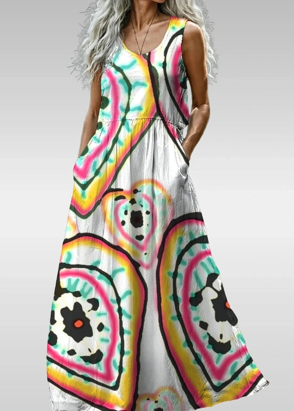 Sleeveless Maxi Dress with Premium Feel