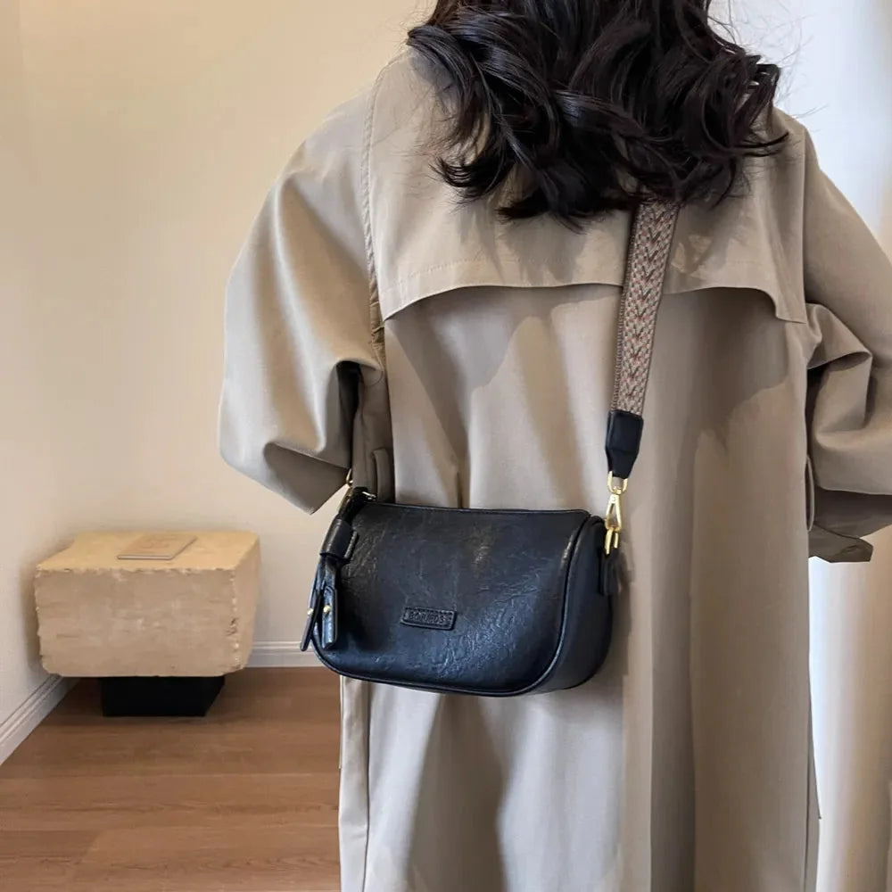 Medium PU Leather Shoulder Bag