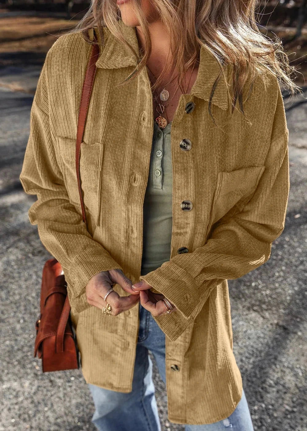 Polyester blend long sleeve jacket