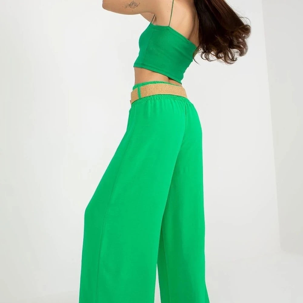 Women's Wide Leg High Rise Trousers