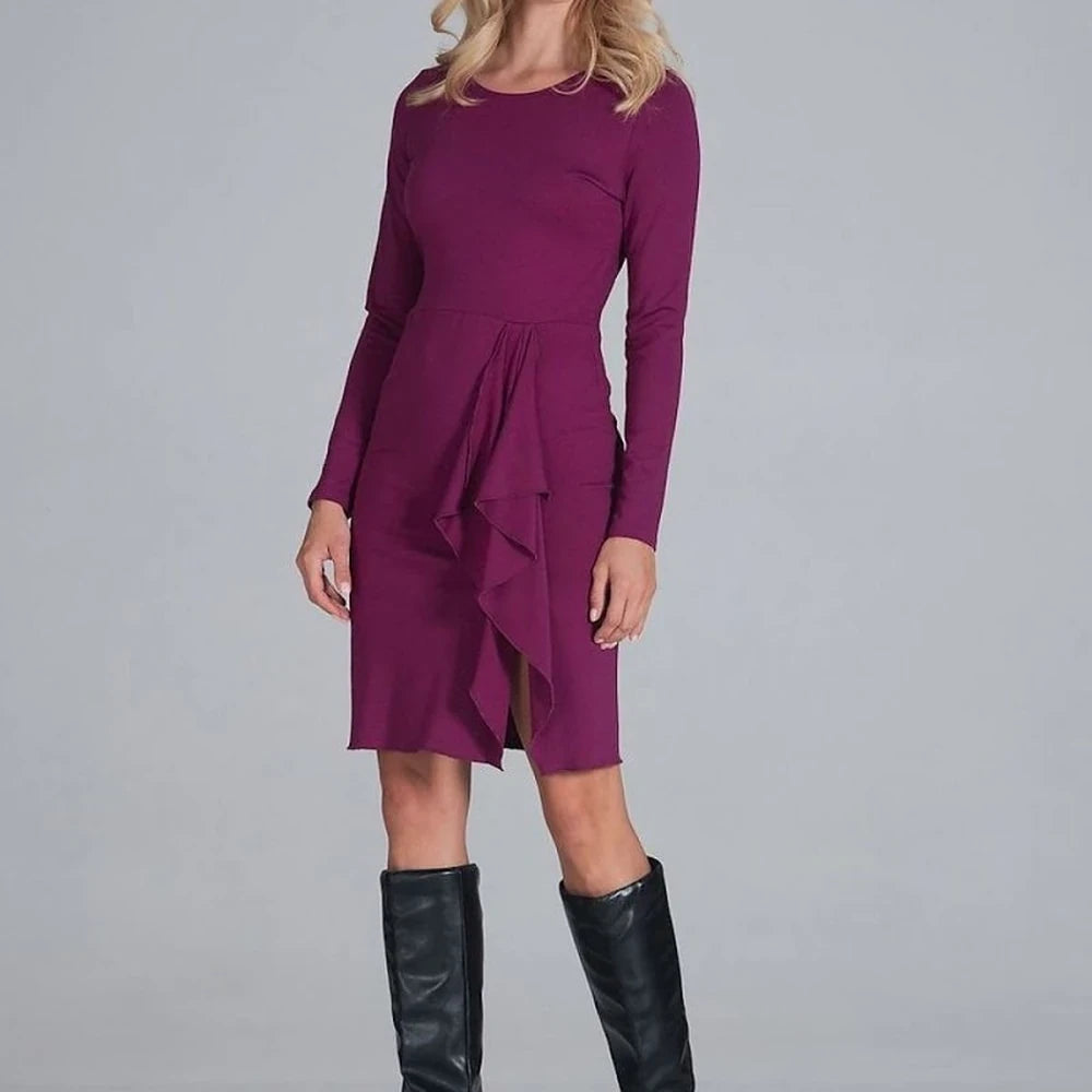 Elegant Cocktail Dress with Drapery