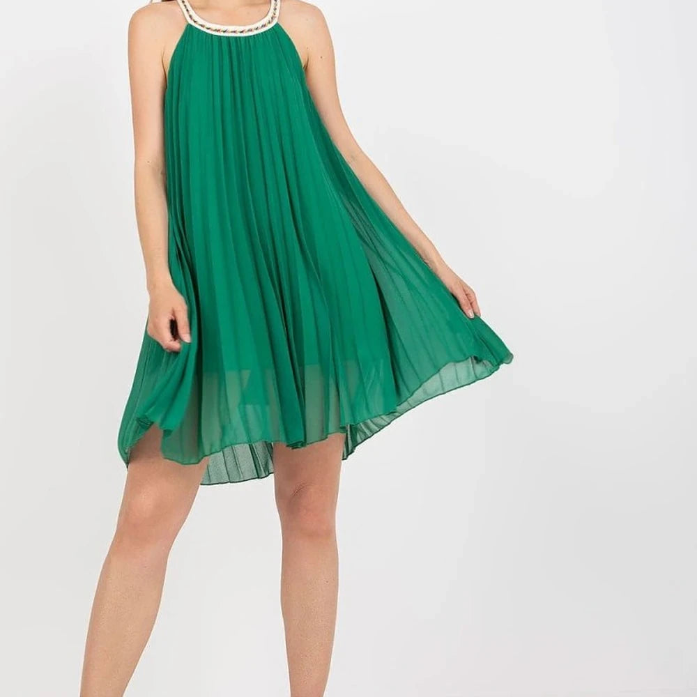 Pleated Strapless Maxi Dress