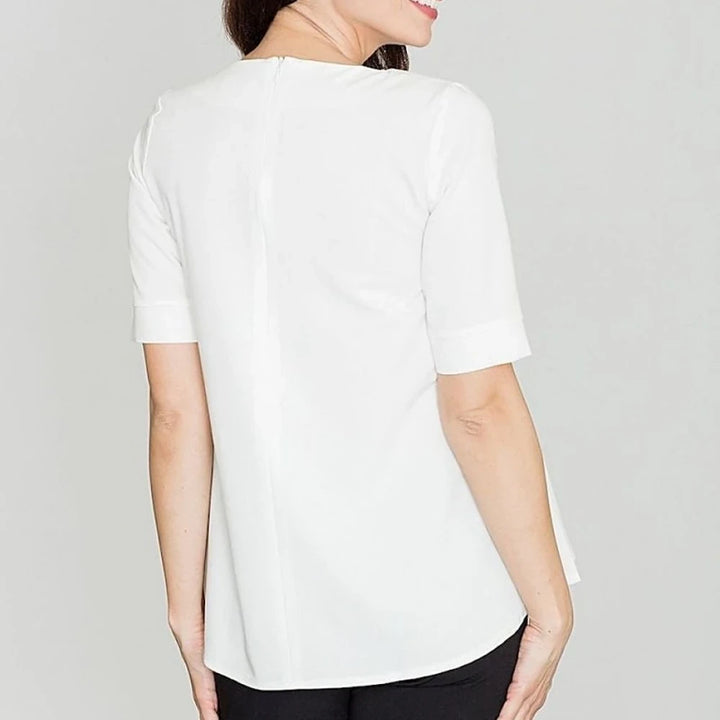 Elegant Blouse with Short Sleeves