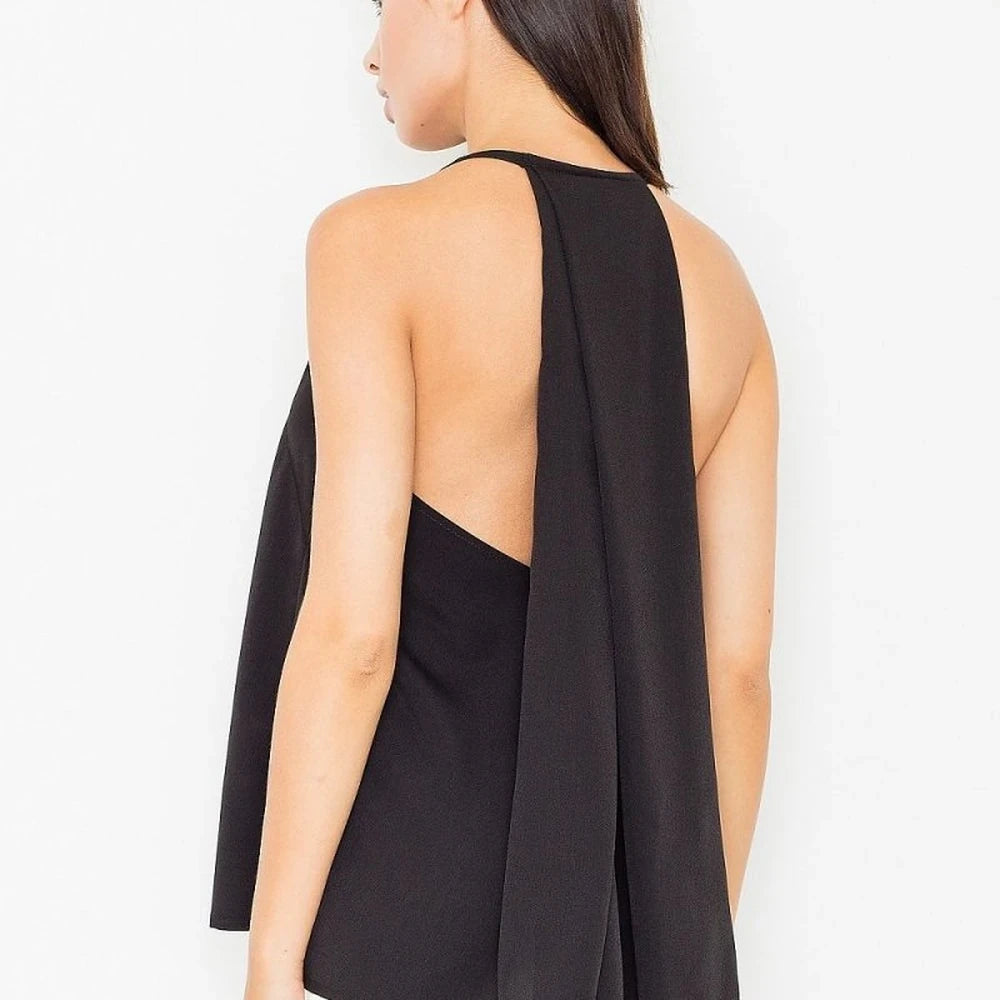 Elegant Women's Blouse with Overlap Detail