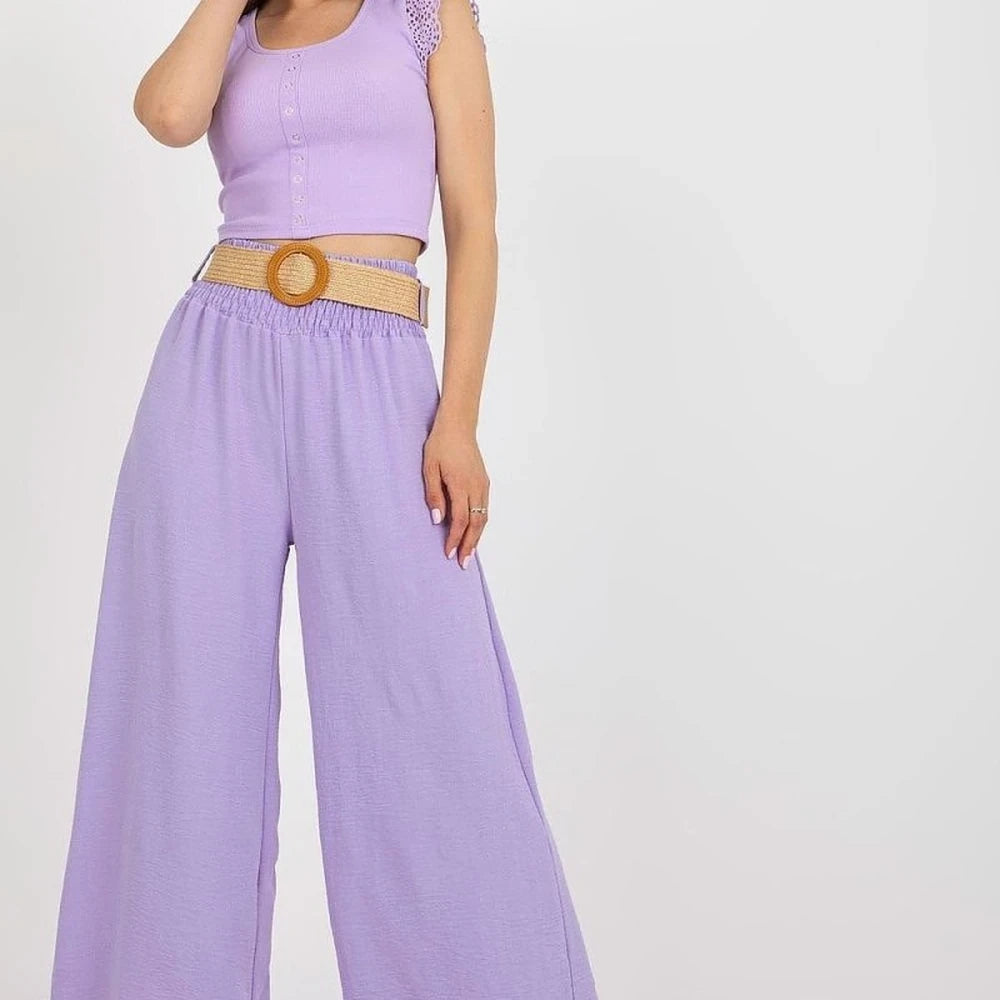 Women's Wide Leg High Rise Trousers