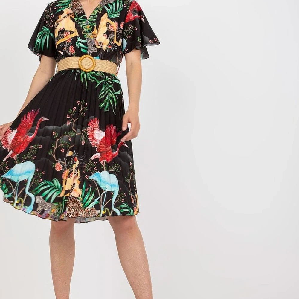 Italy Moda Day Dress with Belt