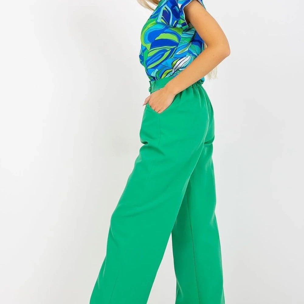Women's High-Waisted Pleated Trousers