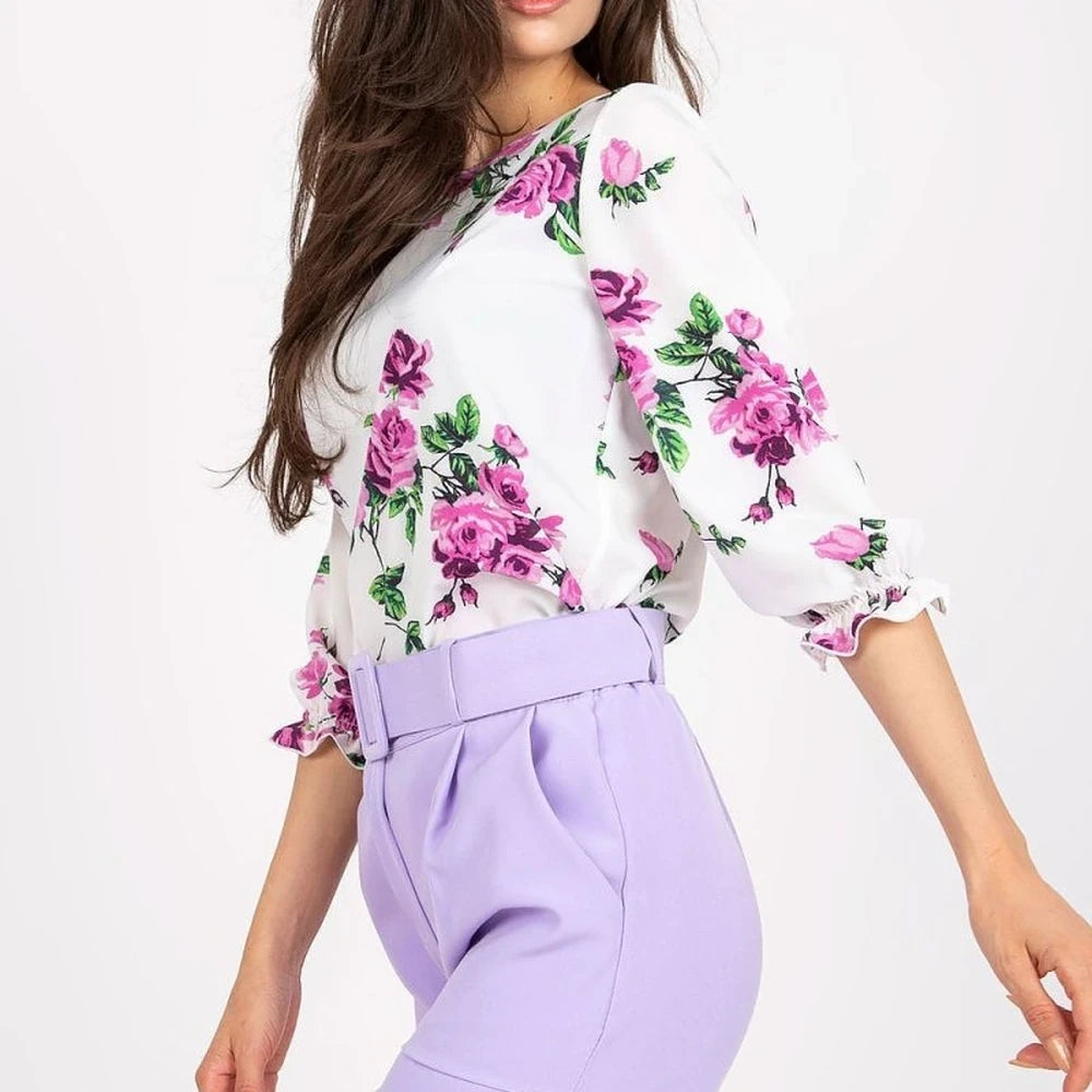 Women's Violet Spandex Polyester Shorts