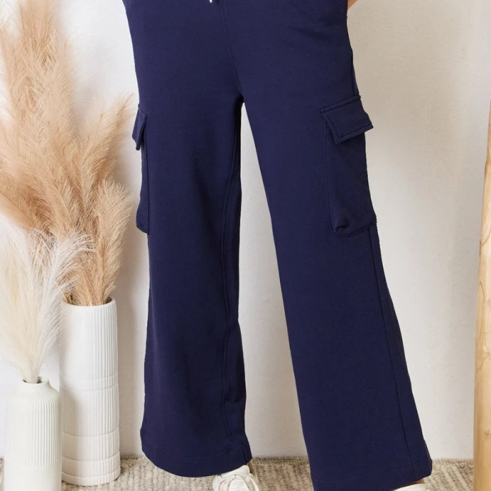 Relaxed Cargo Wide Leg Pants