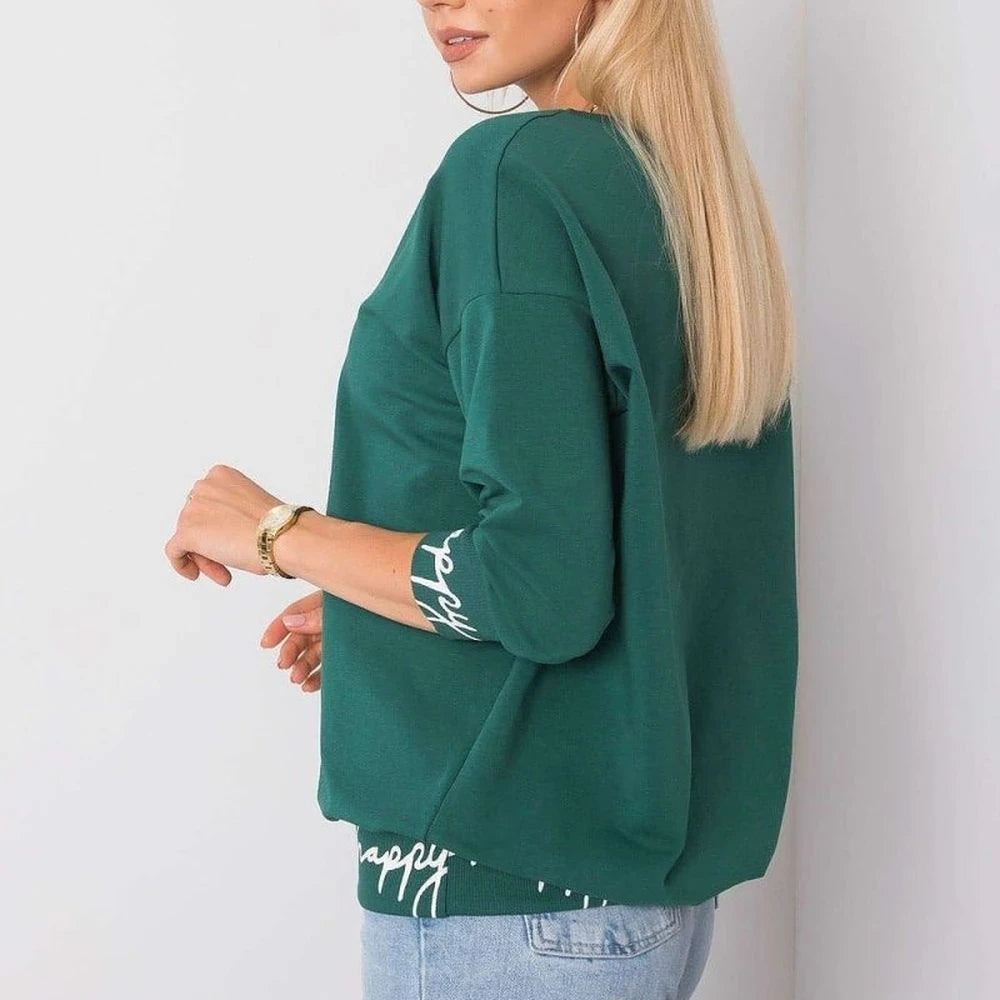 Cotton Spandex Sweatshirt - 3/4 Sleeve