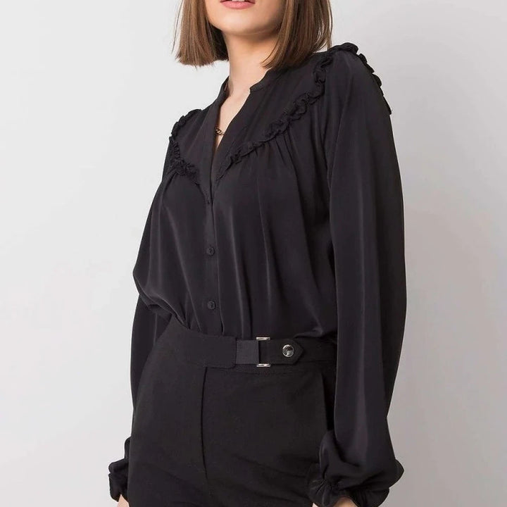Black Long Sleeve Button Down Shirt