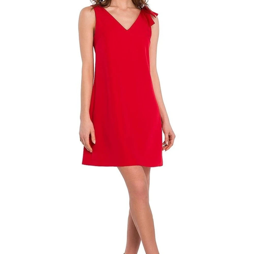 Trapeze Bow Shoulder Day Dress