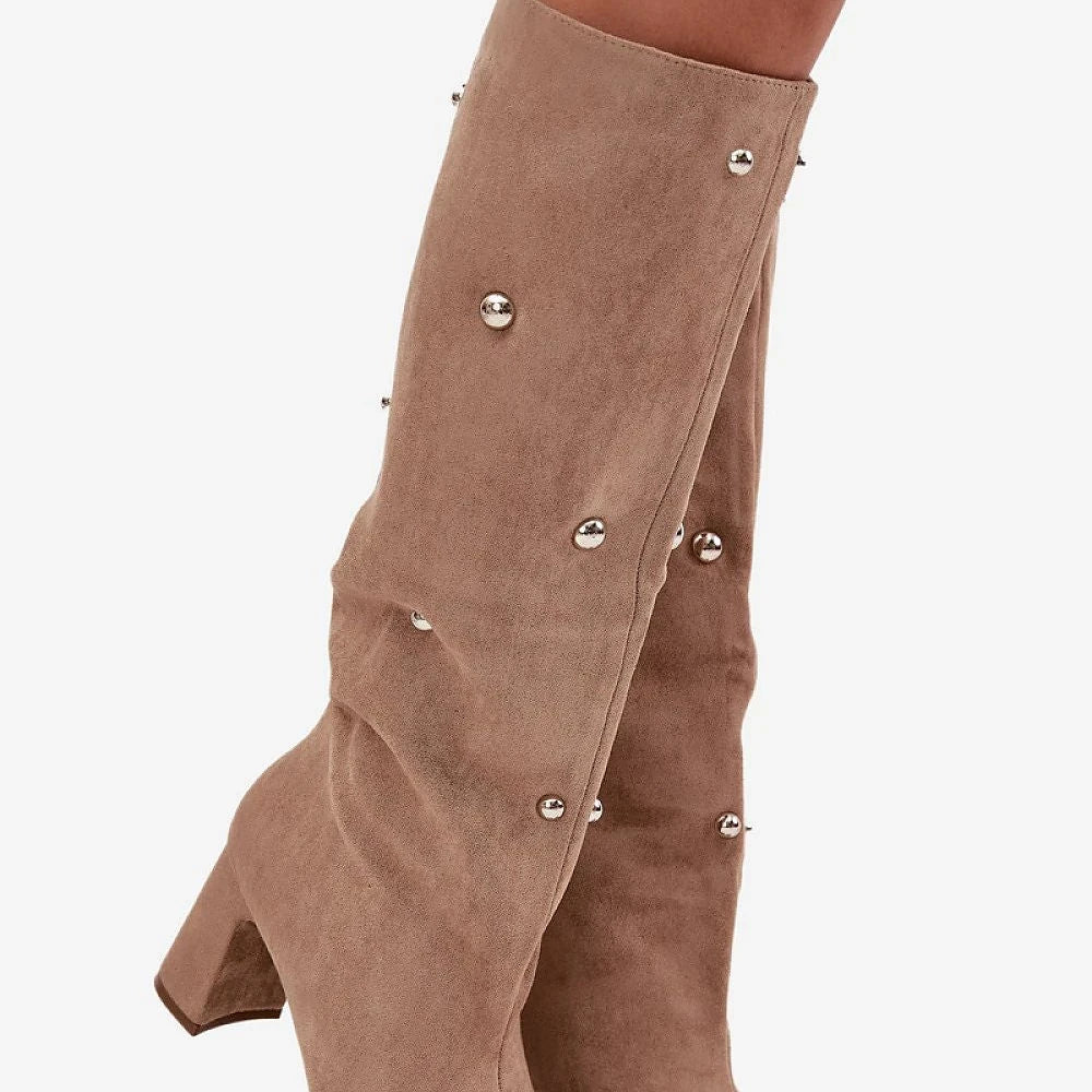 Women's Suede Heel Boots