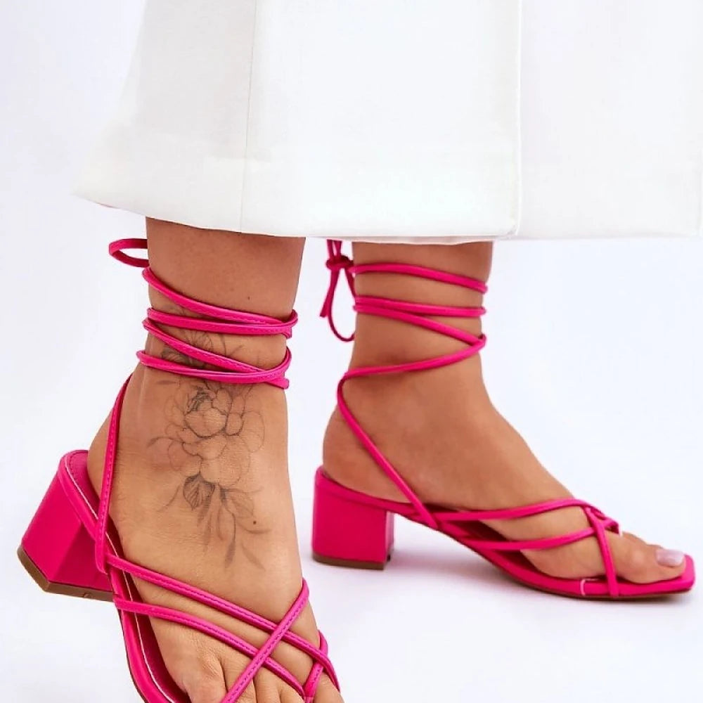 Strappy Sandals with Calf Binding