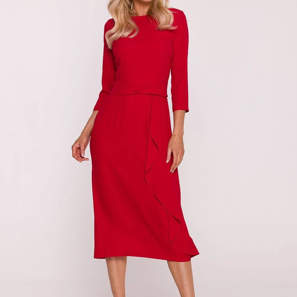 Elegant Cocktail Dress with Frill