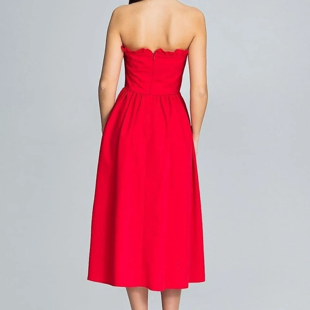 Romantic Ruffle Bodice Evening Dress