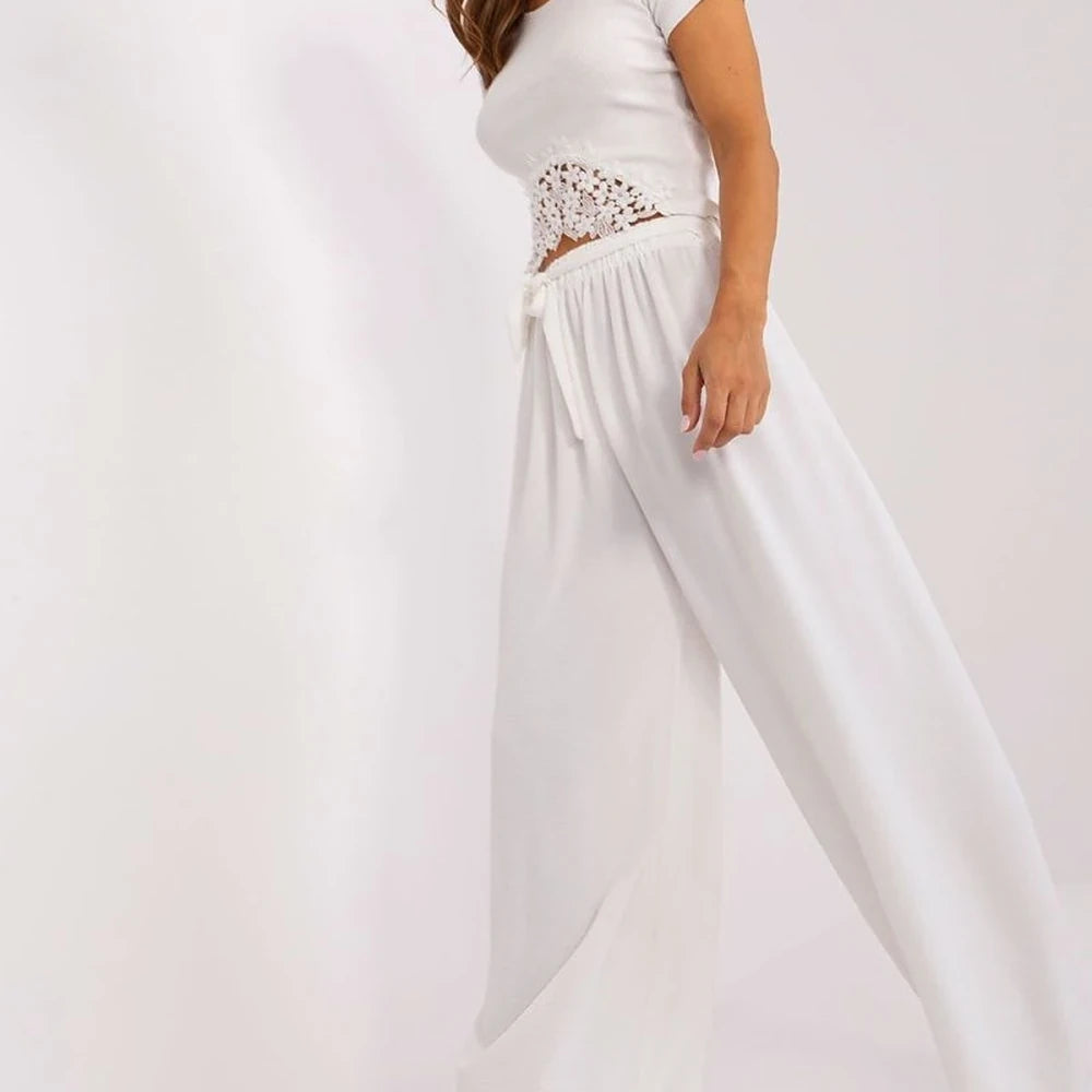 Wide Leg High Waist Trousers