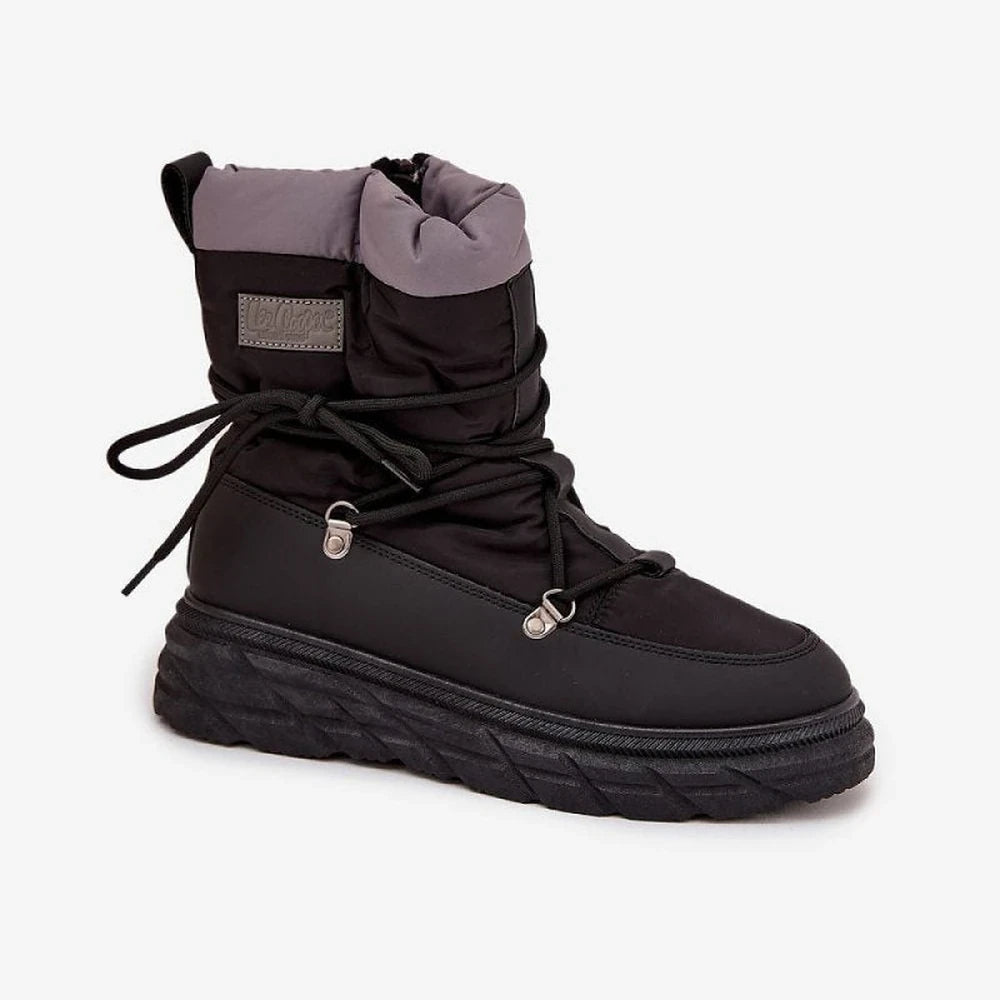 Women's Black Snow Boots with Fur