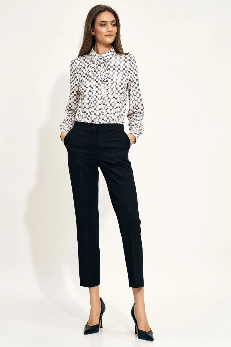 Multicolor straight leg trousers