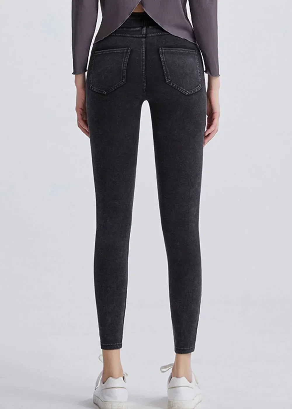 Black high waist cropped jeans