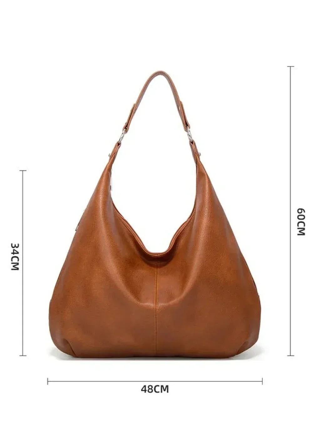 Cracker khaki retro PU leather tote bag