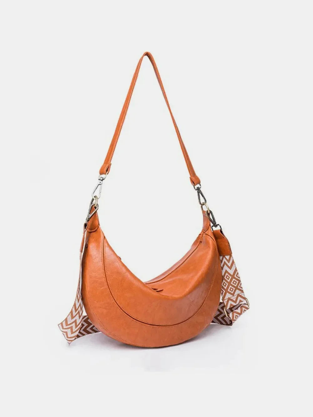 Large PU Leather Crossbody Bag with Strap