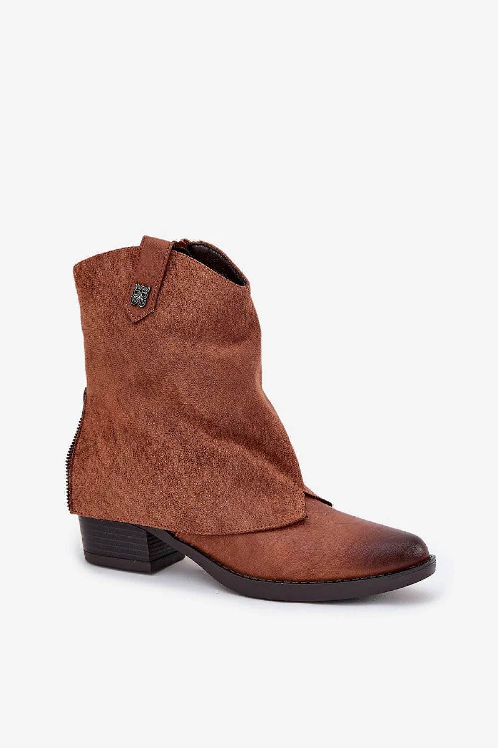 Brown Suede Heel Boots