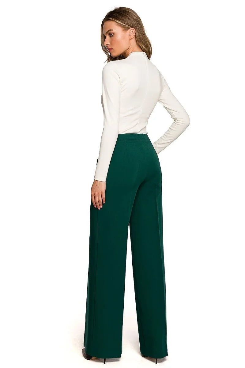 Violet wide leg cropped trousers