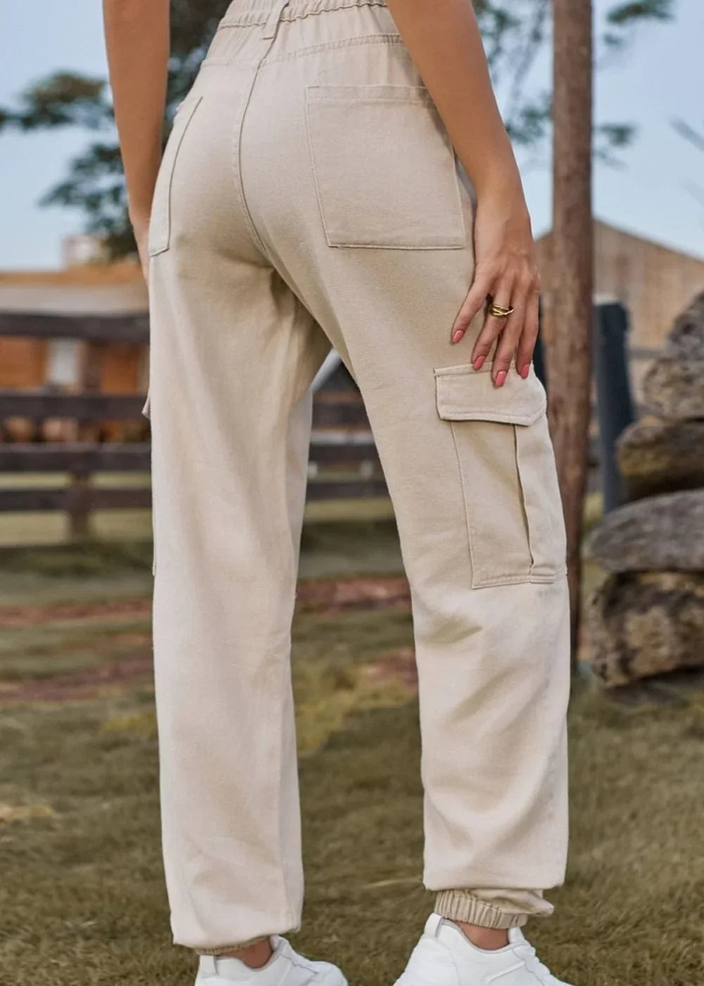 Army Green long jeans with pockets