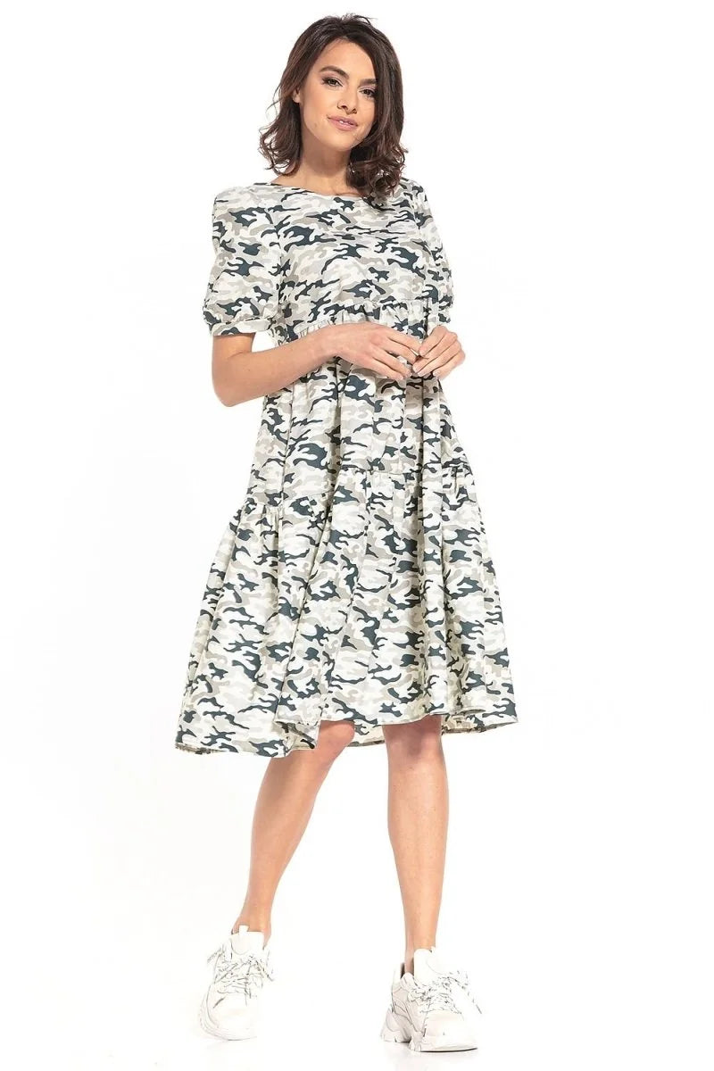 Detail of floral pattern on dress