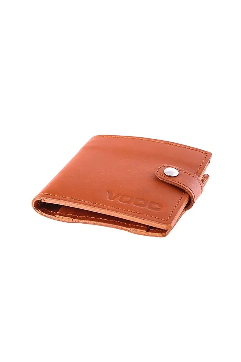 Brown vintage leather wallet interior