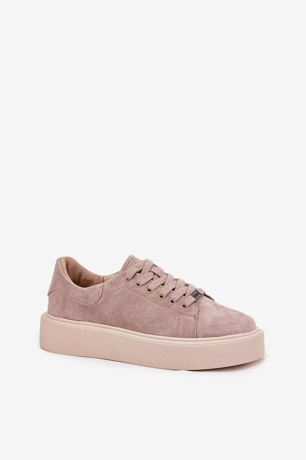 Red women's suede casual sneakers