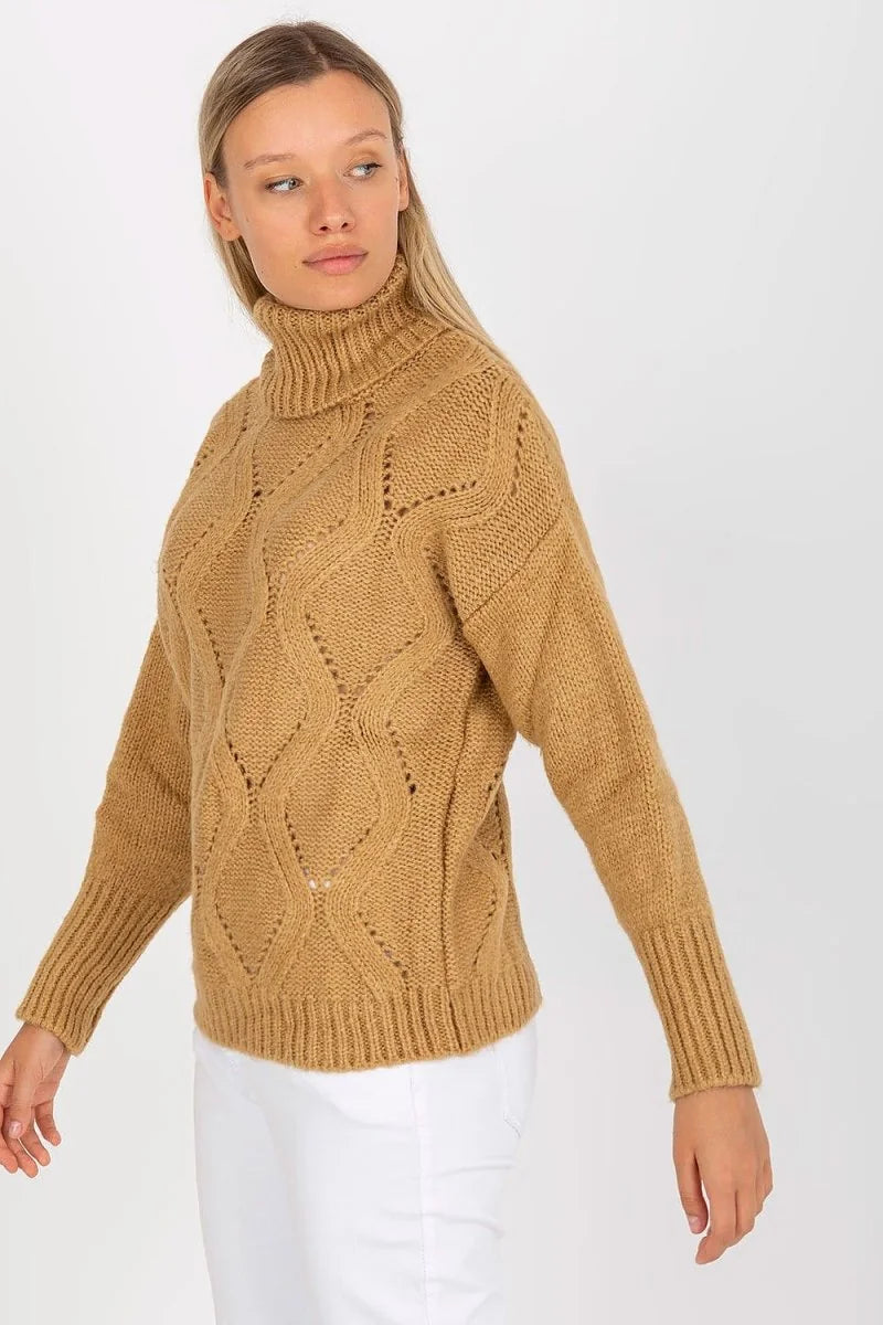 Black women's turtleneck sweater