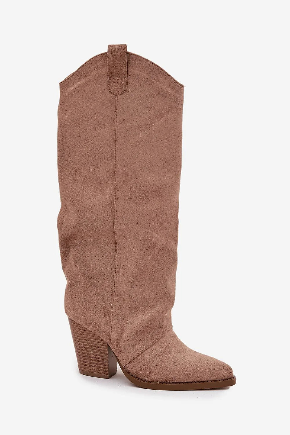 Close-up of heel and shaft on cowboy boots