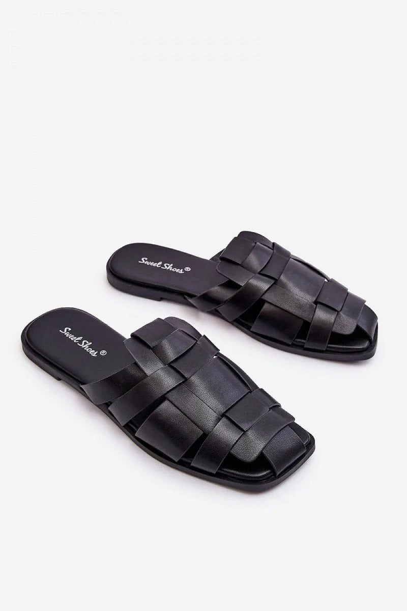 Women's Eco Leather Flip-Flops with Flat Heel