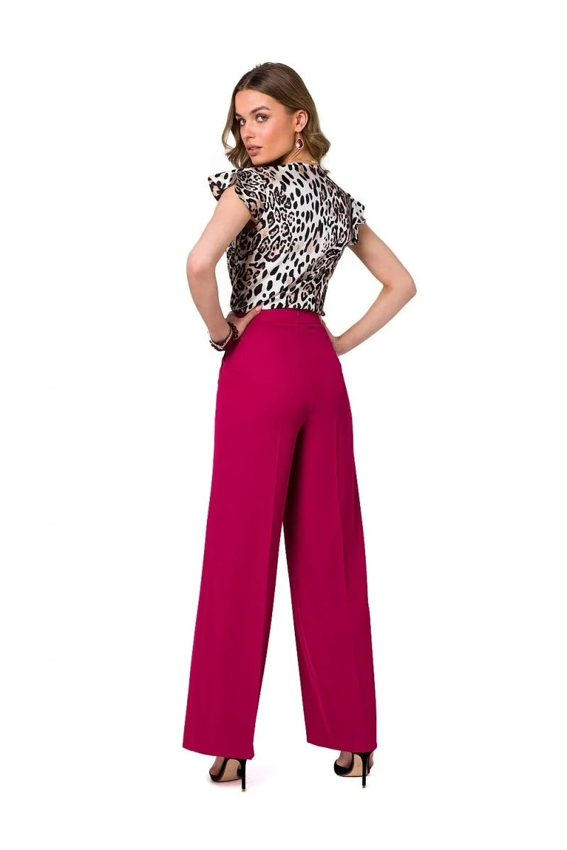 Blue wide leg trousers