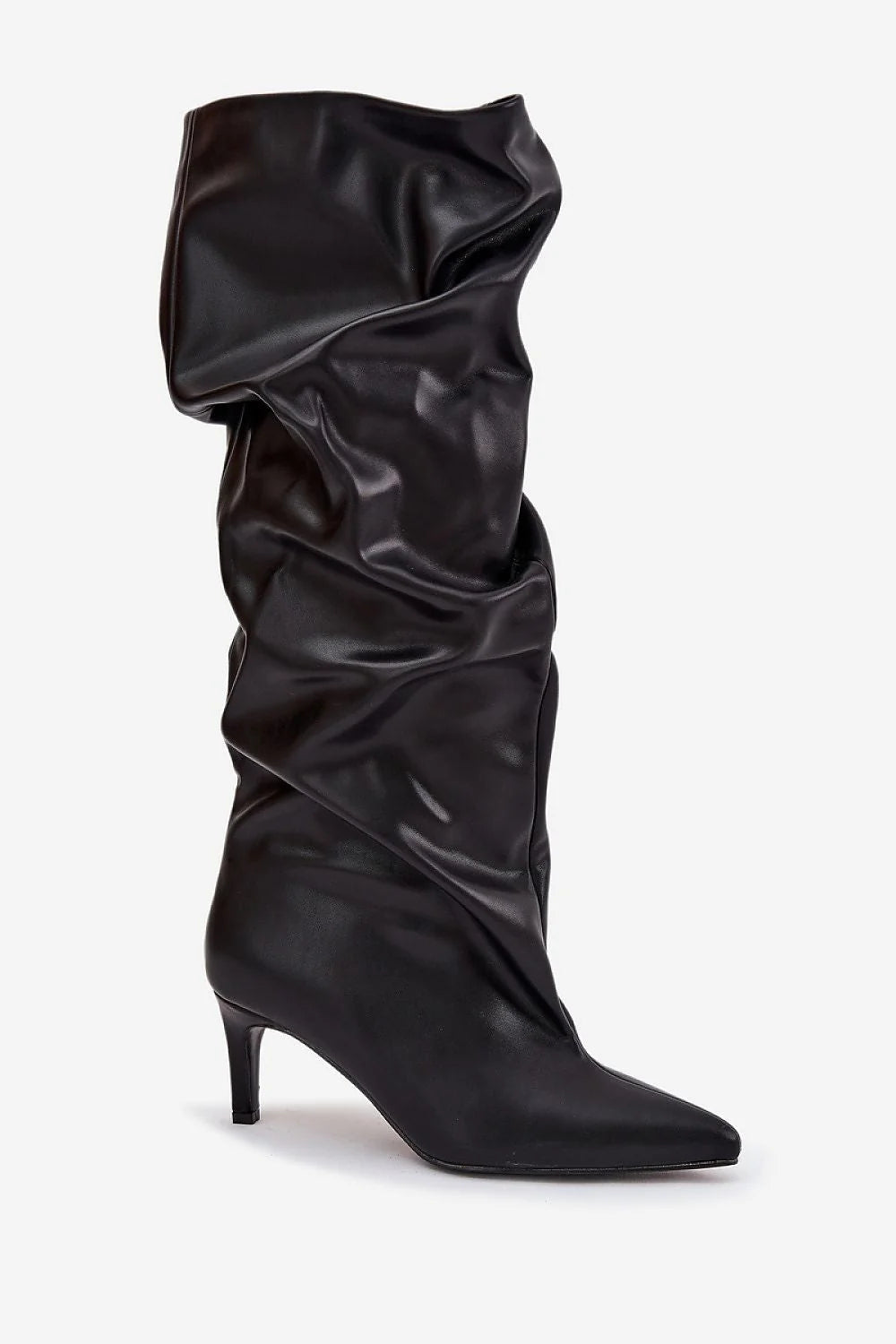 Artificial Leather Heel Boots with 7cm Heel