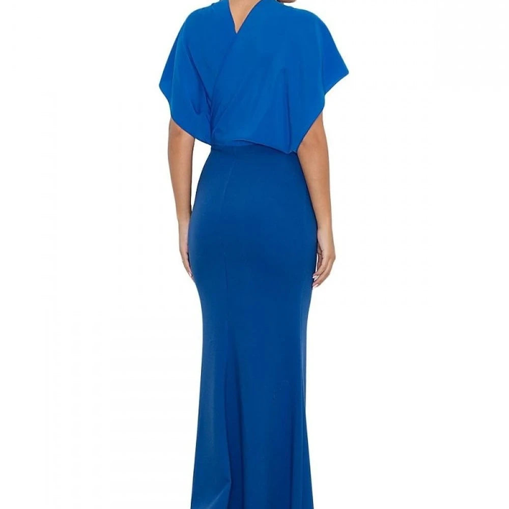 Fitted Long Dress with Transparent Top