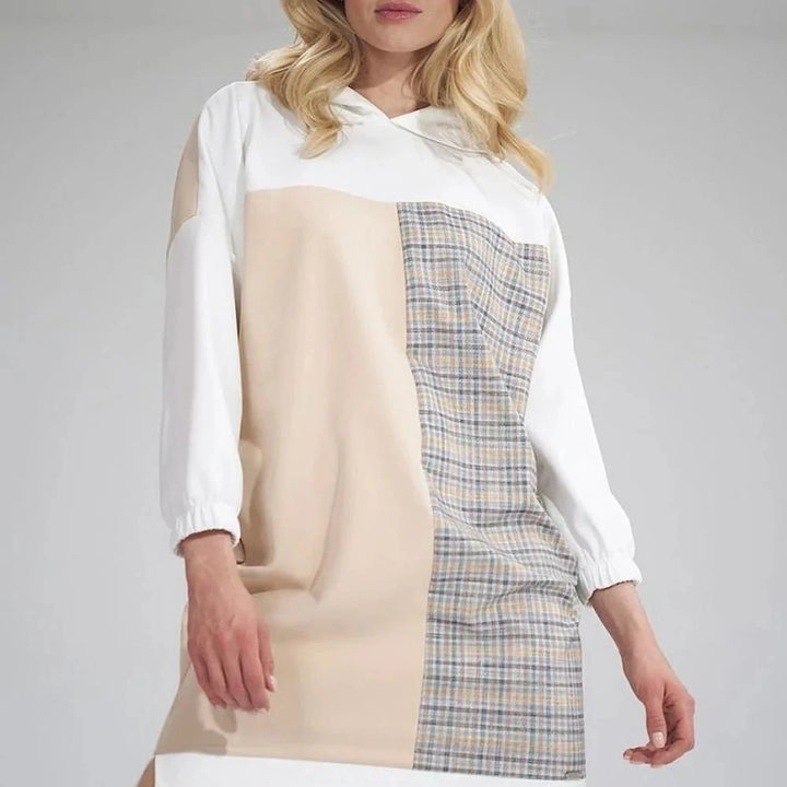 Midi Dress with Hood and Side Slits