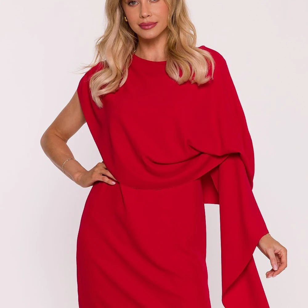 Violet Evening Dress with Cape
