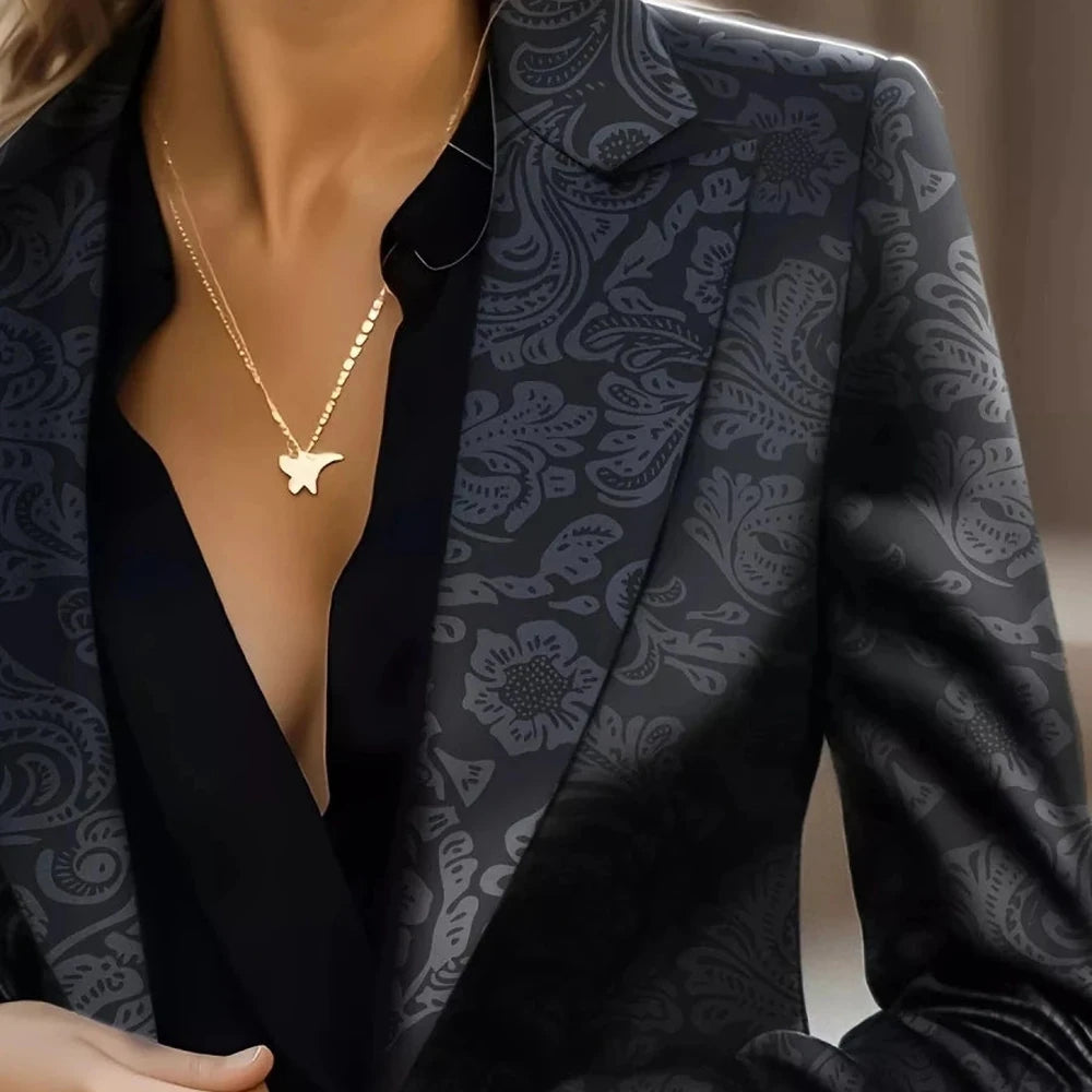 Lapel Collar Slim Fit Lined Blazer