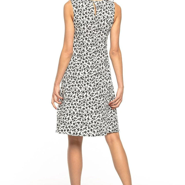 Floral Print Day Dress with Tie Belt